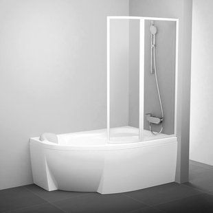 Шторка для ванны Ravak VSK2 ROSA 150 R Белый Transparent