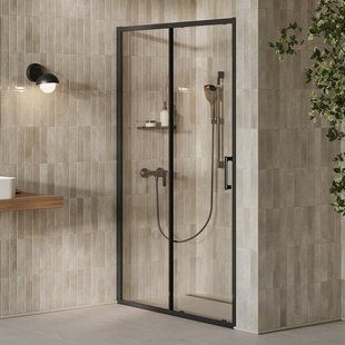 Душевые двери Ravak X-Point Slim XPSDP2-120 Черный Transparent