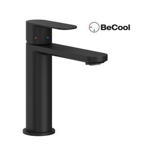 CR II 014.21BL Змішувач для умивальника без відкривання стоку, BeCool 175 mm, чорний