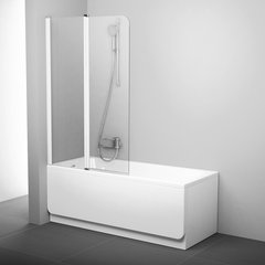 Шторка для ванны Ravak CVS2-100 L Белый Transparent