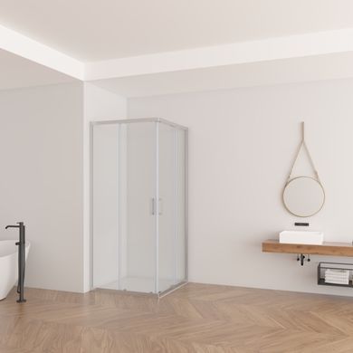 Душевая кабина Domospa by Ravak Slide SLRV2-90 полир. алюм. Transparent