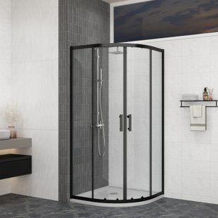 Душова кабіна Domospa by Ravak Slide SLCP4-90 R550 Чорний матовий Transparent
