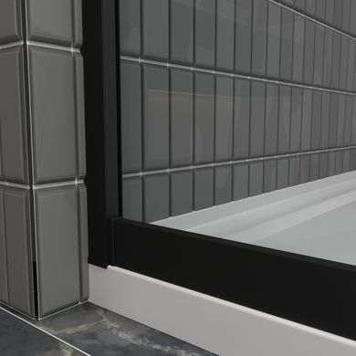 Душова кабіна Domospa by Ravak Slide SLCP4-90 R550 Чорний матовий Transparent