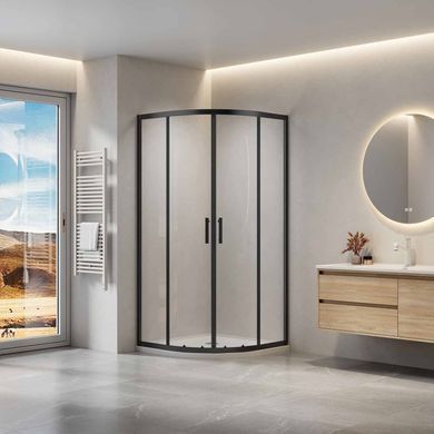 Душова кабіна Domospa by Ravak Slide SLCP4-90 R550 Чорний матовий Transparent