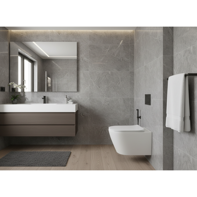 Подвесной унитаз Domospa by Ravak TORRENTA NEO RimOff с сидением и сливом Торнадо RKUJ000015