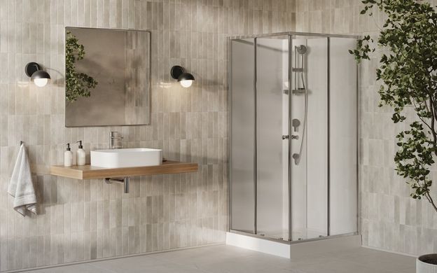 Душевой бокс Ravak X-Point Slim BOXSRV2-90 Полир. алюм. Transparent + (поддон+душ. панель+неподвижная стенка)