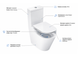 Унитаз напольный Domospa by Ravak TORRENTA PURE Combi RimOff с сиденьем SoftClose и сливом Торнадо RKUJ100022