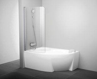 Шторка для ванны Ravak CVSK1 ROSA 160/170 L Полир. алюм. Transparent