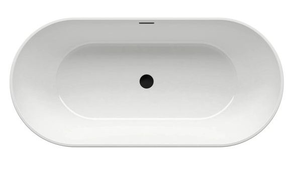 Ванна Ravak FREEDOM O 1690x800 отдельностоящая, крышка перелива и слива: черная XC00100032