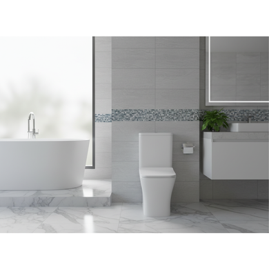 Унитаз напольный Domospa by Ravak TORRENTA FLOW Combi RimOff с сиденьем SoftClose и сливом Торнадо RKUJ100020