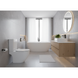 Унитаз напольный Domospa by Ravak TORRENTA ROUND Combi RimOff с сиденьем SoftClose и сливом Торнадо RKUJ100023