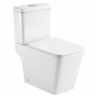 Унитаз напольный Domospa by Ravak TORRENTA CUBE Combi RimOff с сиденьем SoftClose и сливом Торнадо RKUJ100024