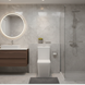 Унитаз напольный Domospa by Ravak TORRENTA CUBE Combi RimOff с сиденьем SoftClose и сливом Торнадо RKUJ100024