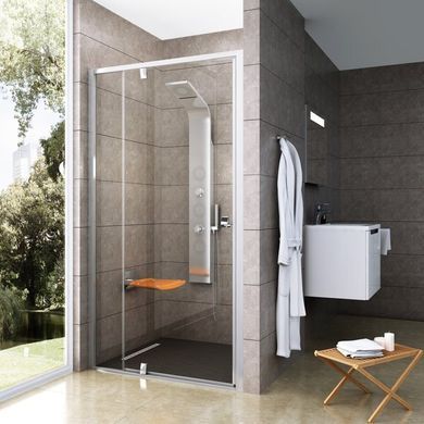 Душевые двери Ravak Pivot PDOP 2- 110 Черный Transparent
